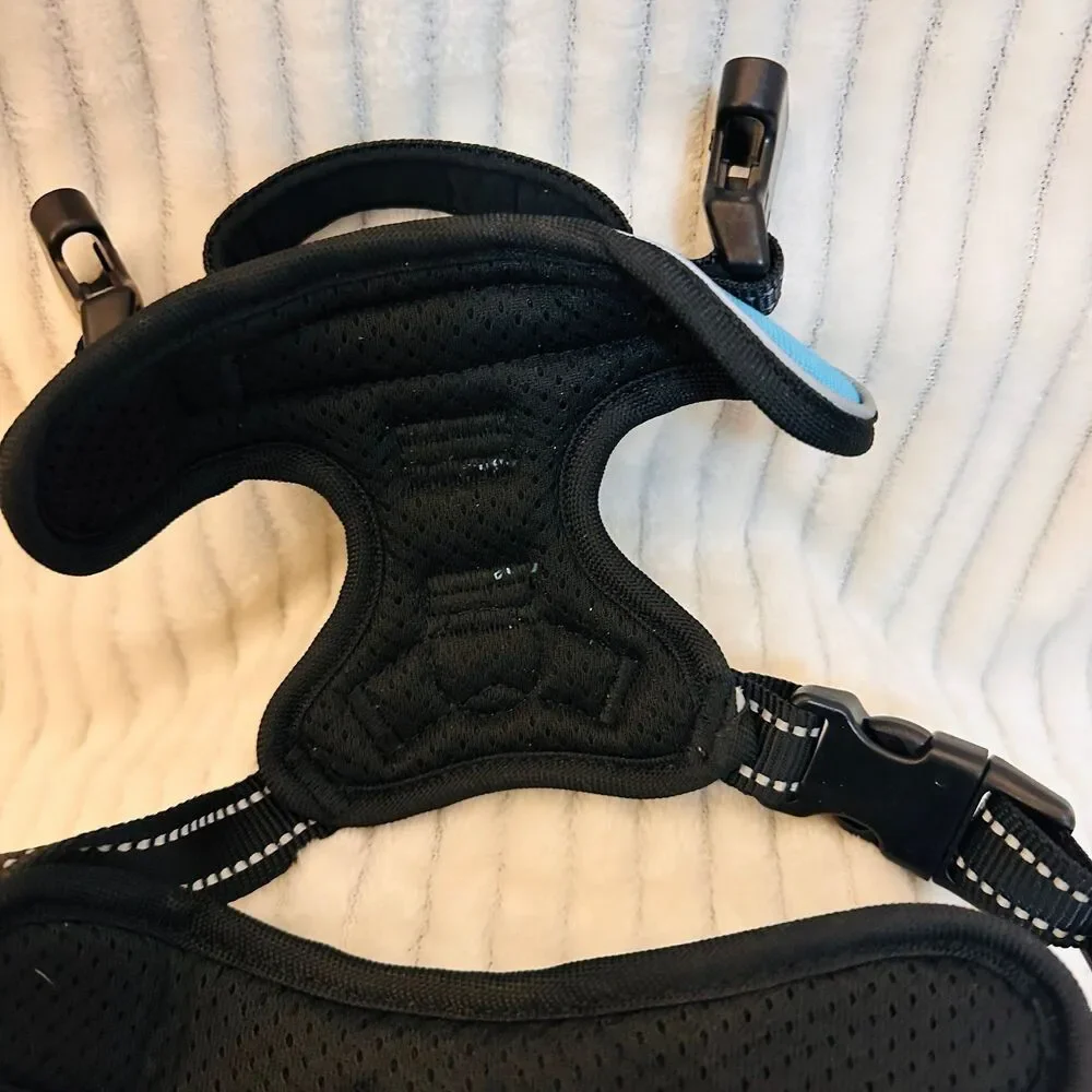 PoyPet Dog Harness No Pull Reflective Adjustable No Choke in Blue Small